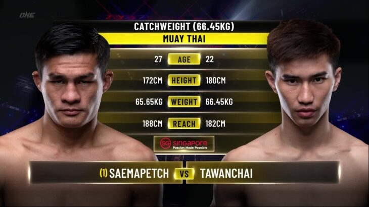 Saemapetch vs. Tawanchai | ONE Championship Full Fight