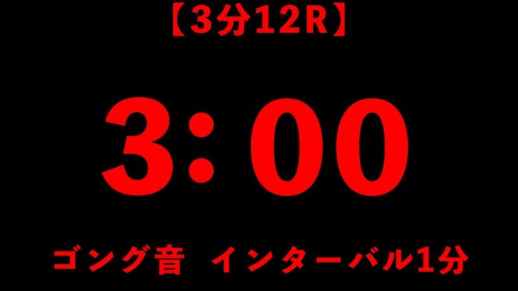 【ボクシング】　3分12ラウンド(インターバル1分)のラウンドタイマーです。　キックボクシング・総合格闘技など様々な用途で活用下さい！