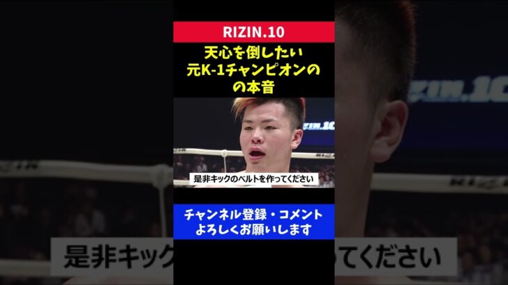 打倒・那須川天心 元K-1王者キックボクサーの本音/RIZIN立ち技最強トーナメント