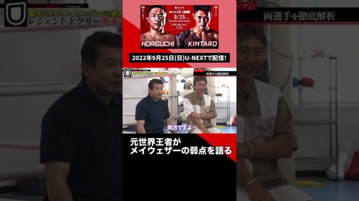 元世界王者 畑山隆則がメイウェザーの弱点を語る #shorts  #rizin38  #超rizin  #unext格闘技