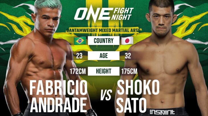 Fabricio Andrade vs. Shoko Sato | Full Fight Replay