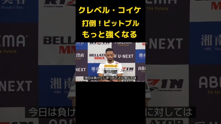 クレベル・コイケ、打倒ピットブル！#shorts #rizin #クレベルコイケ