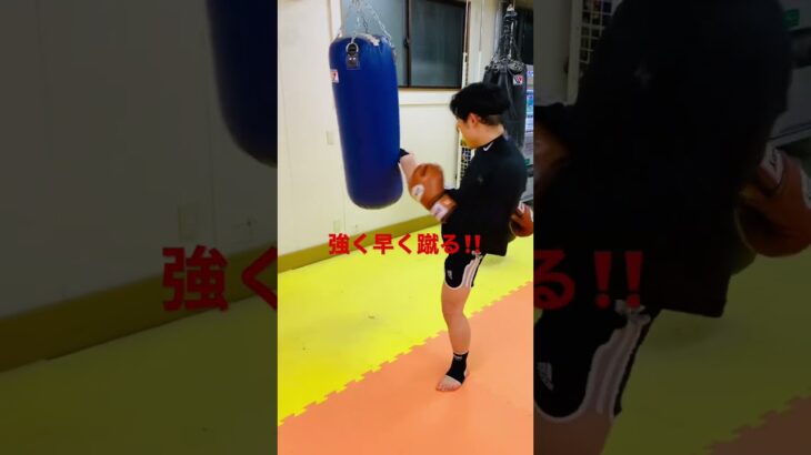 [キックボクシング　格闘技　トレーニン] 強く早く蹴る‼️ #キックボクシング #格闘技 #トレーニング