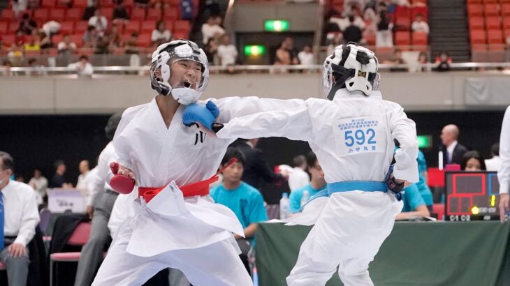 中学生男子1年組手決勝戦 同門対決名勝負！ 第49回全日本空手道連盟剛柔会全国空手道選手権大会