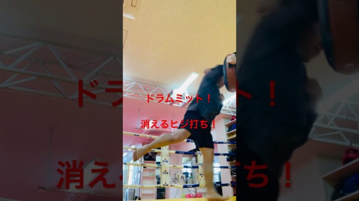 [キックボクシング　格闘技　トレーニング] ドラムミット！　消えるヒジ打ち！　#キックボクシング #格闘技 #トレーニング