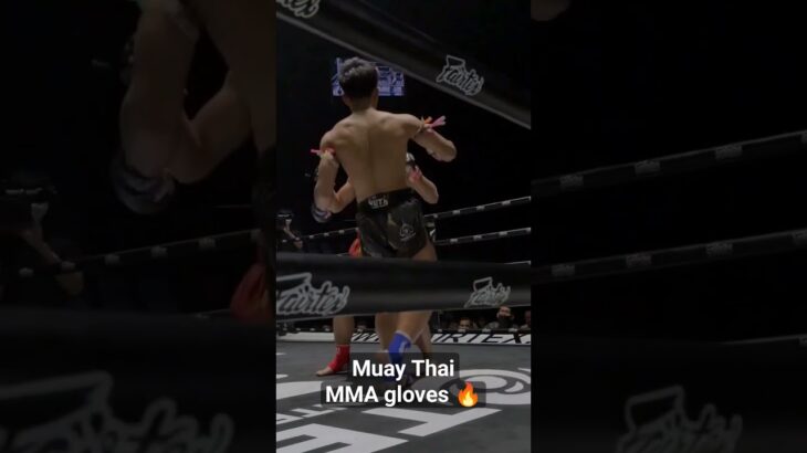 Muay Thai fight with MMA gloves 🔥 #muaythai #fight #mma #shorts