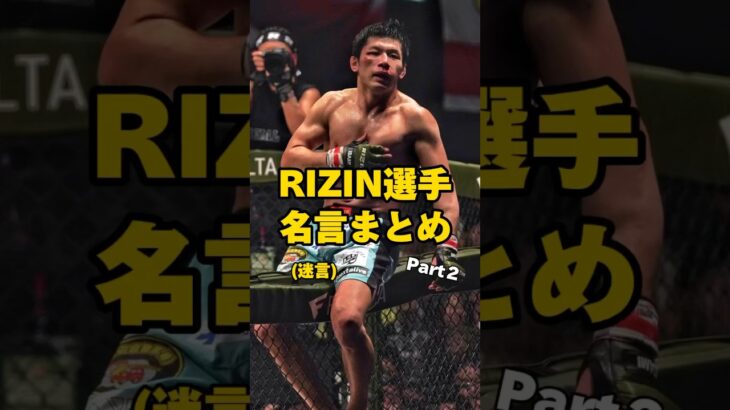 RIZIN選手名言まとめ②