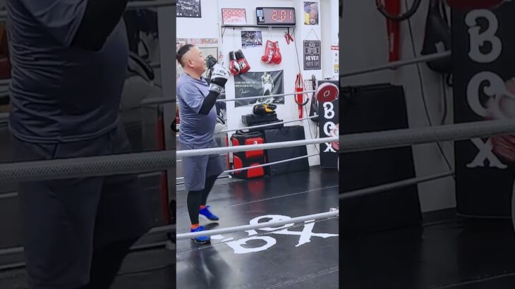 他格闘技、ボクシング未経験の入会から5ケ月ボクシング初心者56歳のミット打ち 左ボディフックからのコンビネーションパンチ練習