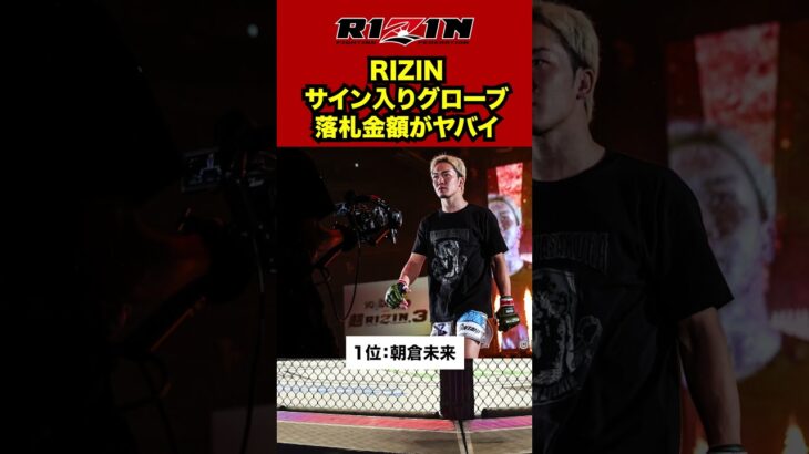 【衝撃金額】RIZINサイン入りグローブの落札金額がヤバイ#格闘技 #ブレイキングダウン #超rizin3 #rizin