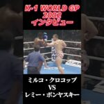 インタビュー ミルコ・クロコップ vs レミー・ボンヤスキー K-1 WORLD GP 2002 #k1