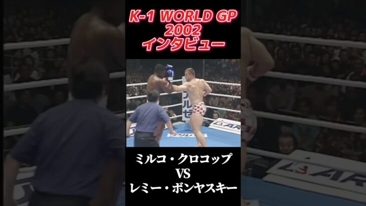 インタビュー ミルコ・クロコップ vs レミー・ボンヤスキー K-1 WORLD GP 2002 #k1