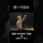 【 膝十字固め】 柴田“MONKEY”有哉 vs. 山本アーセン #格闘技 #rizin #切り抜き  #shorts