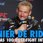 Reinier de Ridder Reacts to Debut Win, Cautions Fighters Against ONE Championship | UFC Vegas 100