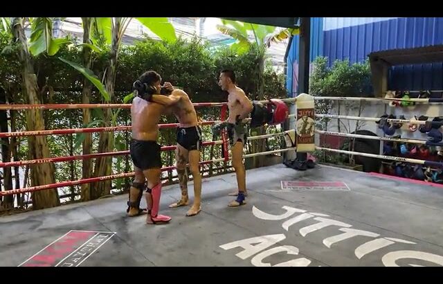 ムエタイクリンチテクニックの指導トン先生 muay thai thai clinch technique